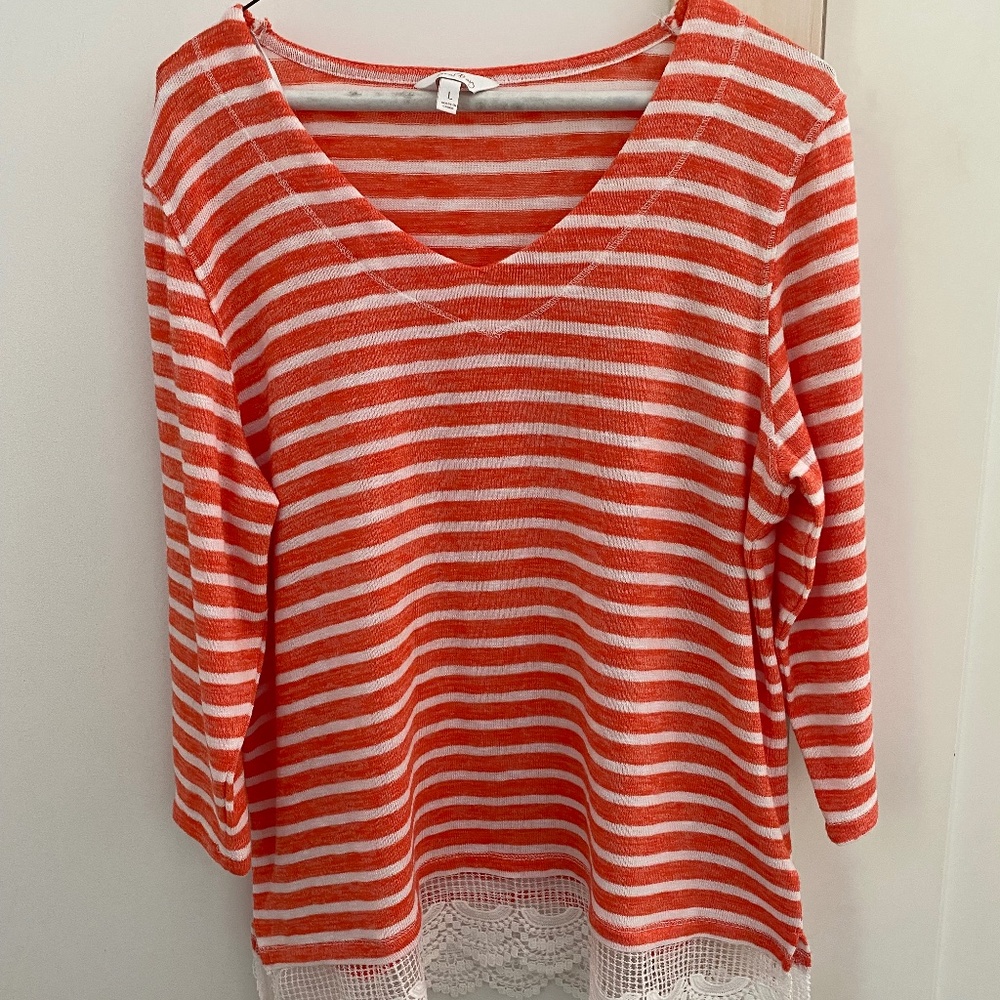 Coral Bay Striped Shirt Sz. L